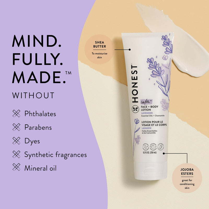 The Honest Company Babe's Mini Must Haves Gift Set | Travel Size Lavender Shampoo + Body Wash (2 fl oz), Face + Body Lotion (1 fl oz), Organic All Purpose Balm (.75 oz), Reusable Pouch - BeesActive Australia