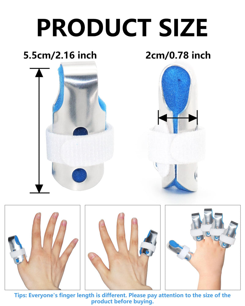 Kids Finger Splint, 6 Pcs finger splints for broken finger pinky Support kids finger splint small Braces Arthritis Knuckle Care 1 Pack (6 pcs) Blue All small size - BeesActive Australia