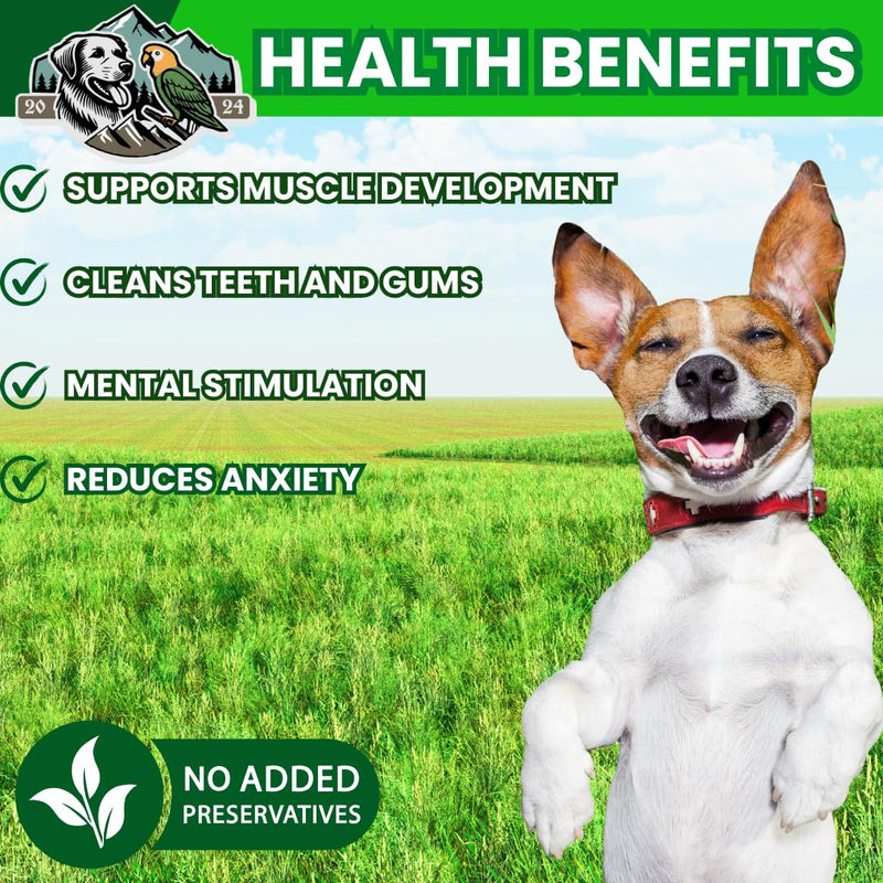 Exquisite Pets 12" Collagen Sticks (5)-Pack of 100% Beef Collagen Dental Sticks Long-Lasting Dog Chews are sourced from Brazilian Grass-Fed Free-Range, Cattle