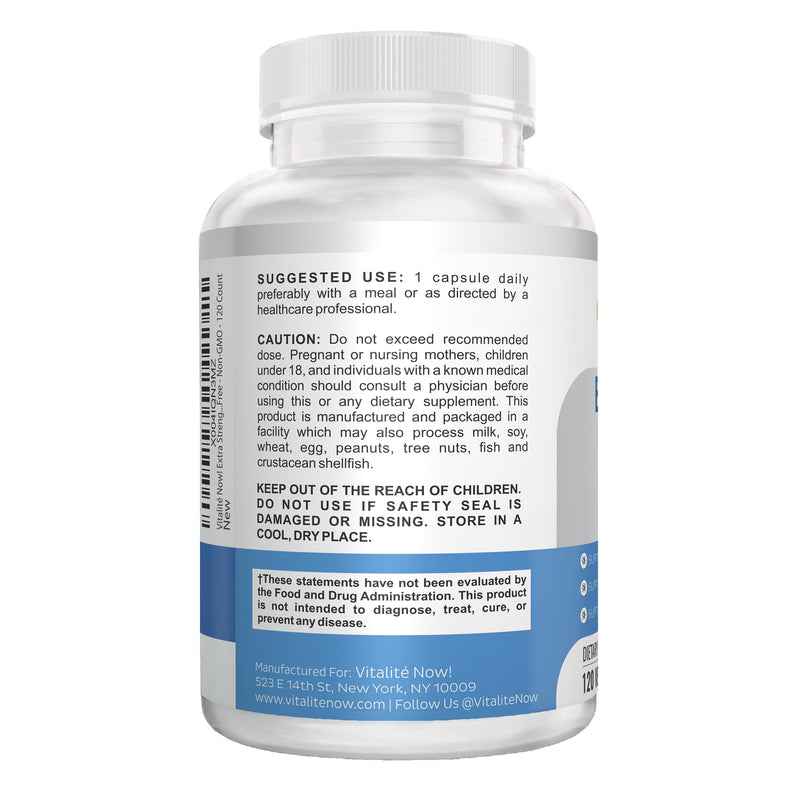 Vitalité Now! Extra Strength Mullein Capsules 100% Whole Herb 10:1 Extract | Respiratory & Immune Health, Lung Cleanse, Gluten Free, Non-GMO, 120 count, 4 month supply, Made in the USA