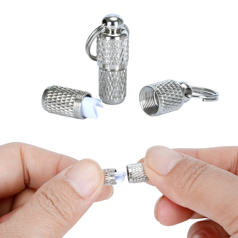 Grenhaven Address Tag Address Tube ID Tag Animal Tag Collar Waterproof Pendant for Dogs and Cats Address Capsule Cat Collar Dog Collar Ultra Light, XXS, Silver - BeesActive Australia