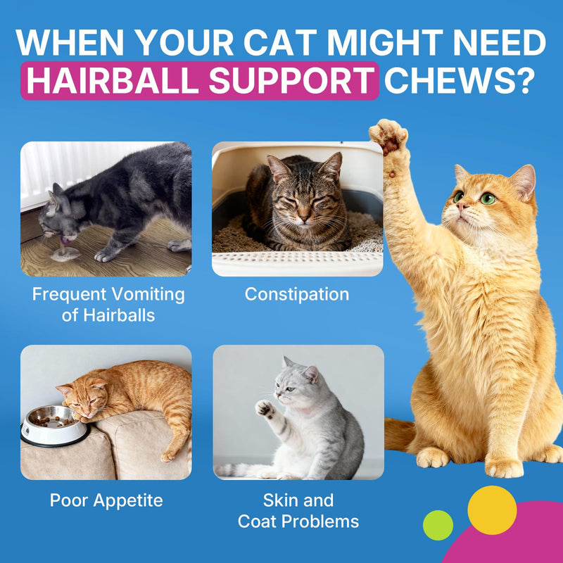 Cat & Dog Hairball and Allergy Relief Chews Bundle, Cat Hairball Support Treats with Krill & Chicken Flavor + Dog Anti-Itch Allergy Soft Chews with Probiotics & Omega 3