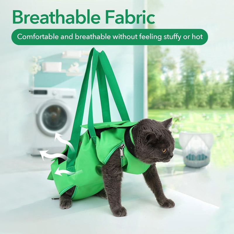 Pet Grooming Bag Cat Foldable Restraint Bag Anti-Scratching Purse Carrier for Small Medium Dogs Cats Puppies Bathing Nail Trimming Medical Examination Claw Care L 1 x W 1 x H 1cm - BeesActive Australia