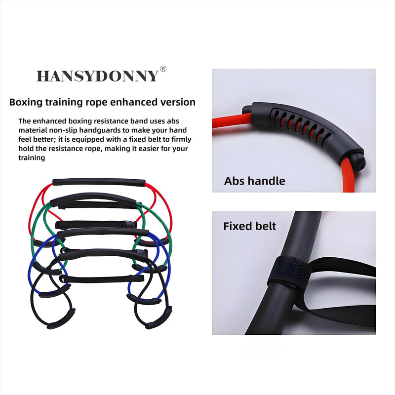 𝐇𝐀𝐍𝐒𝐘𝐃𝐎𝐍𝐍𝐘 Boxing Resistance Bands for Explosive Strength and Speed Training - Enhance Your Boxing Skills Anywhere, Anytime Black2.0(35LB)