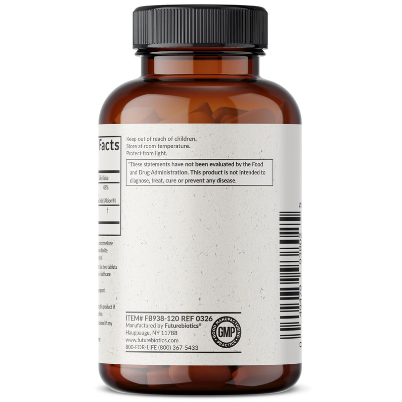 Futurebiotics Magnesium Glycinate + Ashwagandha, 120 Tablets | 2-in-1 Stress & Mood Support, High Absorption, Gentle On The Stomach, Non-GMO, Gluten Free, Soy Free 120 Count (Pack of 1)