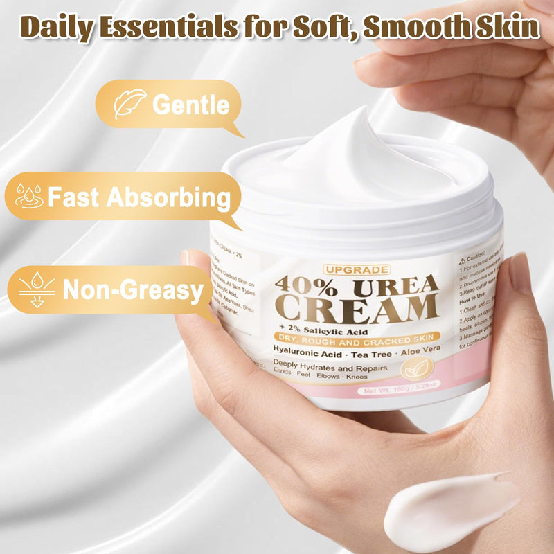 40% Urea Cream for Feet – Maximum Strength Foot Cream for Dry Cracked Heels & Calluses, Deep Softening Heel Repair, Urea Lotion for Body Hydration, Fast-Absorbing Foot Moisturizer for Rough Skin - BeesActive Australia