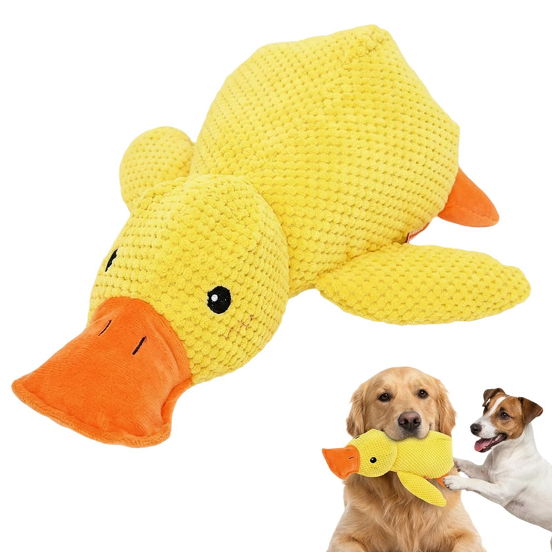 1Pcs Duck Dog Toy, Duck Dog Toy for Dental Care and Anxiety Relief, for Pet Chew Toy Interactive Play and Cuddling Duck Toy for Dogs, Yellow