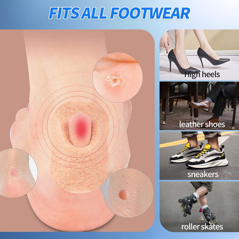 60 Pack Callus Pads，Soft Felt Callus Cushion Pads for Relief Foot Pressure and Heel Pain,Hollow Design Self-Adhesive Foot Callus Pads 60 Pack - BeesActive Australia