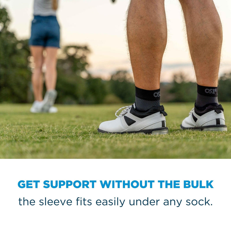 OrthoSleeve FS6 Foot Bracing (Single Sleeve) treats Plantar Fasciitis, Achilles Tendonitis and relieves heel pain in a soft, moisture-wicking fabric Medium Natural