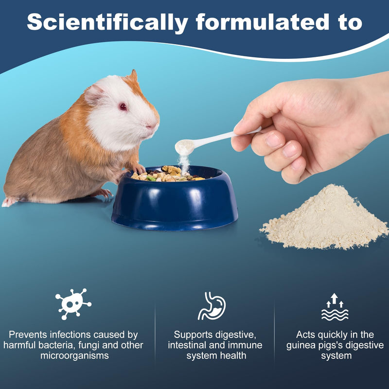 Probiotic for Guinea Pigs Digestive Health Support with Natural Prebiotics - Guinea Pigs Probiotics Safe Daily Supplement for All Guinea Pig Sizes All-Natural Dietary Digestive System Formula(1.59 OZ) - BeesActive Australia
