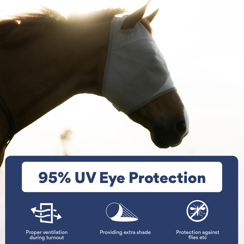 Horse Fly Mask Without Ears, Built-in Visor Breathable Lightweight Horse Fly Mask, 95% UV Eye Protection Horse Supplies, UV Fly Mask for Horses - BeesActive Australia