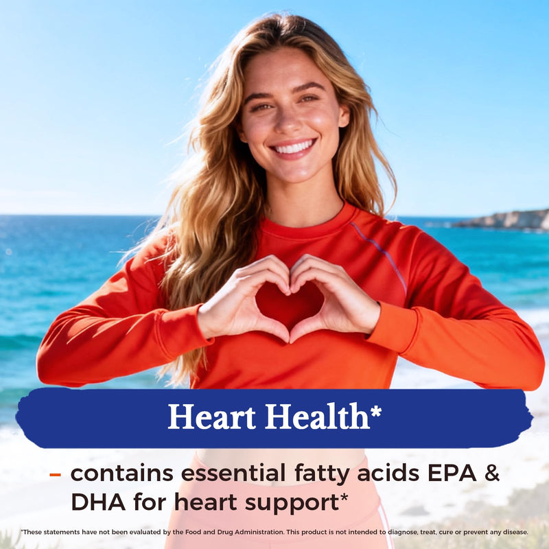 Vitalitown Vitamin D3 K2 with Fish Oil Omega-3 Supplements, 1000mg EPA DHA Omega 3 Fatty Acids from Fresh Wild Caught Fish, Support for Heart & Brain Health, 120 Softgels