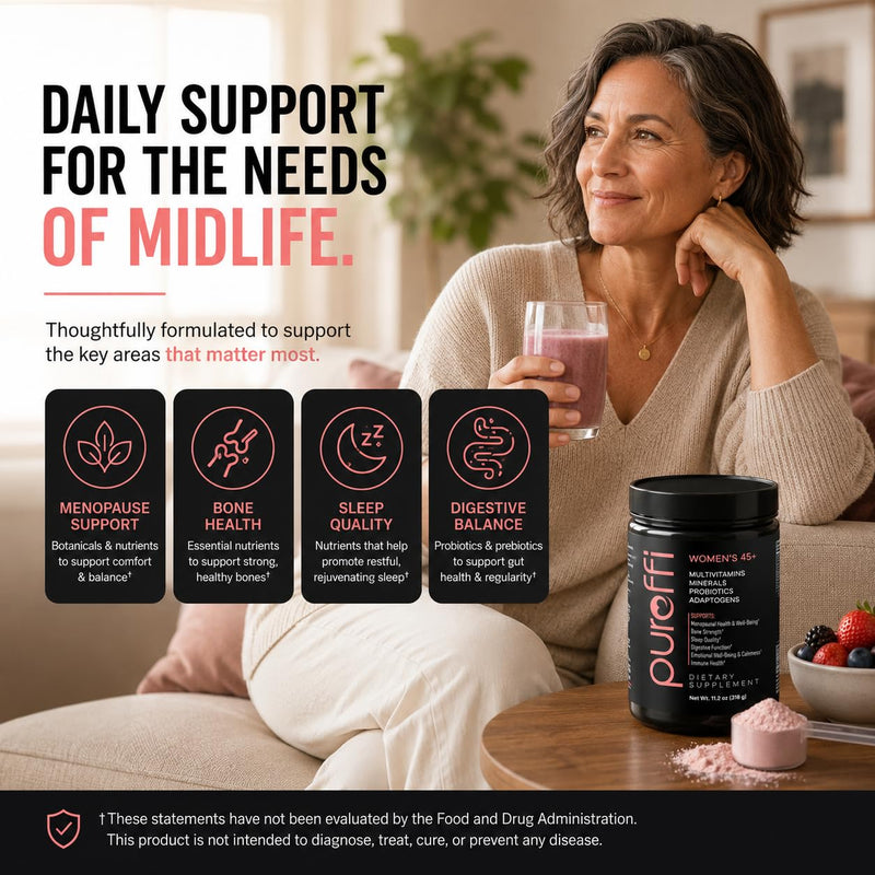 Women's 45+ Menopause Multivitamin Powder, Probiotics & Adaptogens