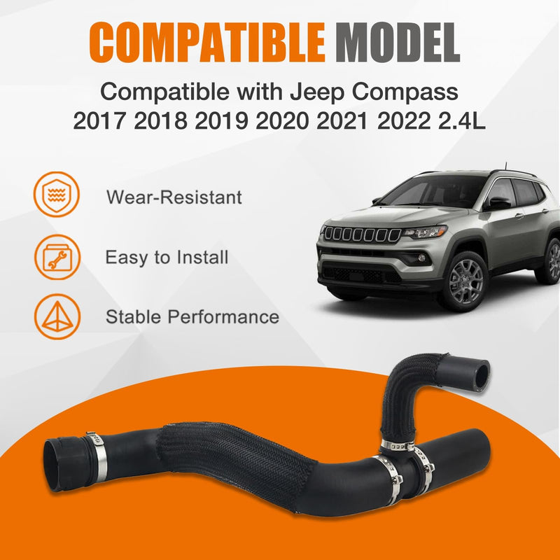68297843AC Radiator Coolant Upper Inlet Hose Fit for Jeep Compass 2017-2022 2.4L 68297843AC
