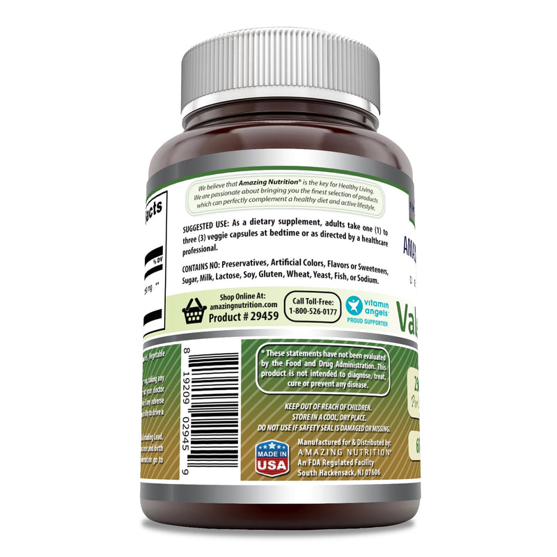 Amazing Formulas Valerian Root 4:1 Extract Supplement | 250 Mg | 1000 Mg Equivalent | 60 Veggie Capsules | Non-GMO | Gluten Free | Made in USA - BeesActive Australia