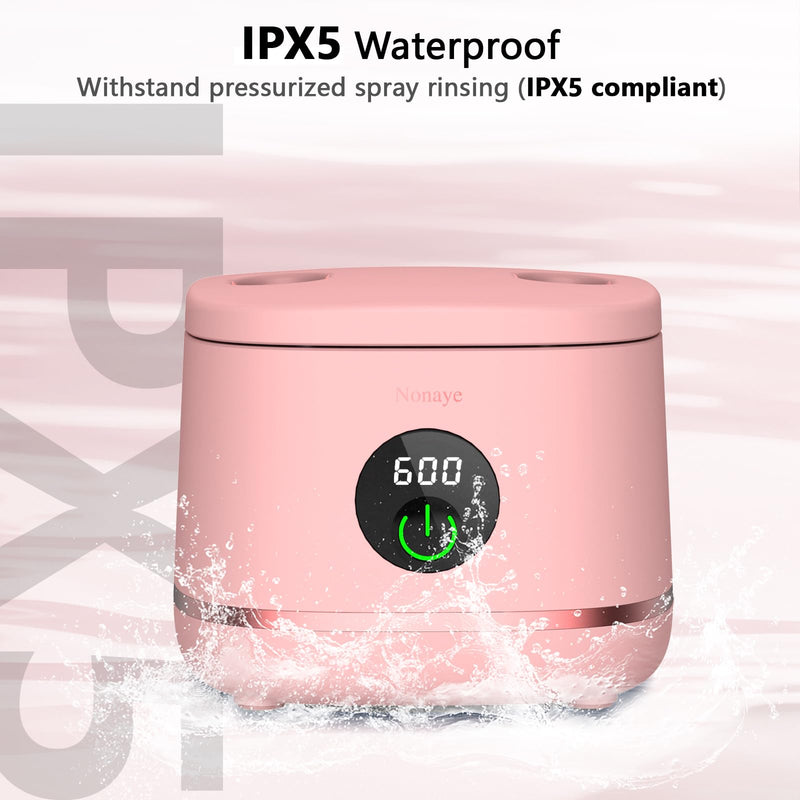 Dental Ultrasonic Retainer Cleaner Machine–Cleaning for Night Guards Pink