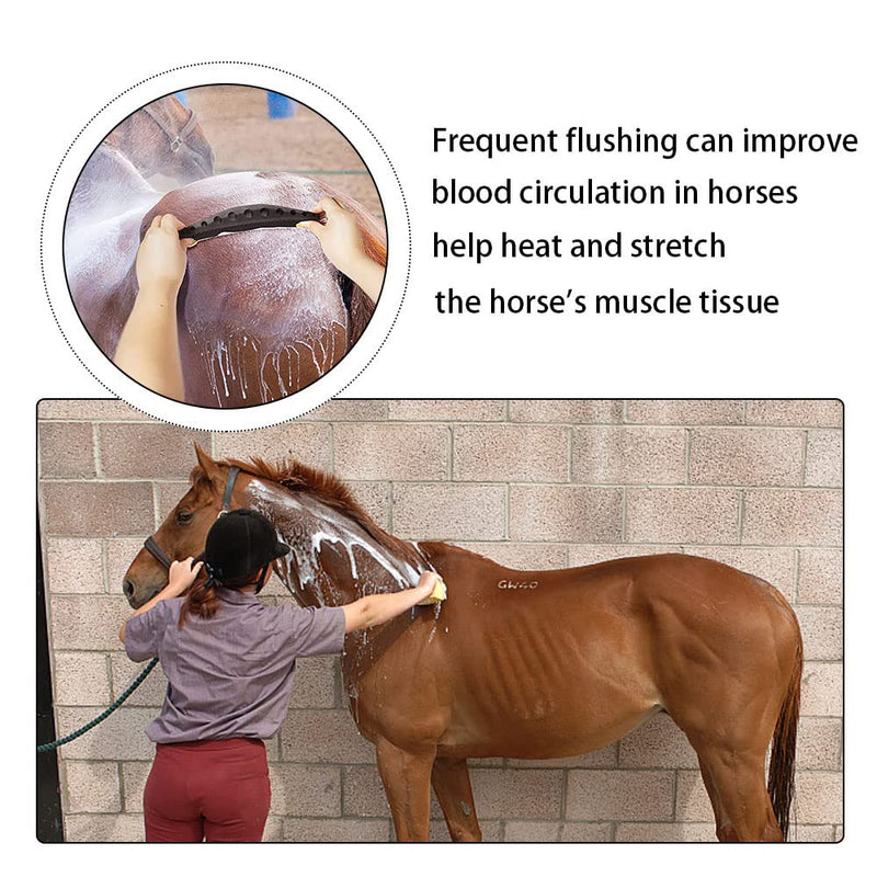 Horse Grooming Brush, 6-in-1 Horse Brushes, Horse Massage Comb, Upgraded TPR Horse Hair Brush, Pet Grooming Supplies Set for Horse Dog and Cat Grooming Shedding - BeesActive Australia