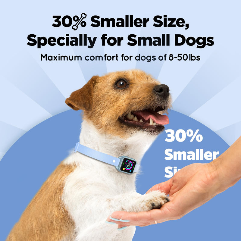 Bark Collar Anti Bark Dog Collar for Small to Medium Dogs with 8 Adjustable Sensitivity and 2 Rechargeable Bells, Vibrating Anti Bark Collar Humane Anti Bark Collar No Electric Shock (Blue) - BeesActive Australia