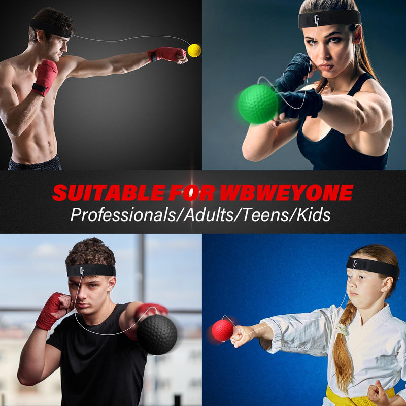 Skylety 10 Pcs Boxing Reflex Ball Headband Set Includes 8 Different React Reflex Ball and 2 Adjustable Headbands for Beginner Proficiency Improvement Fight Skill Hand Eye Coordination Training - BeesActive Australia