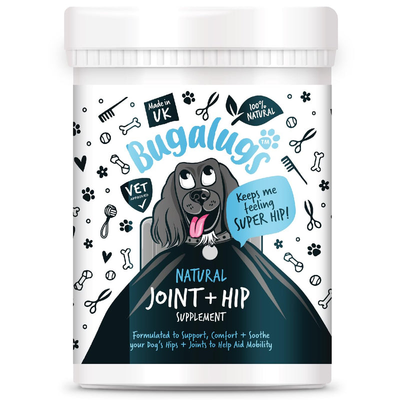 BUGALUGS Joint Supplements For Dogs With Glucosamine, Chondroitin, Green Lipped Mussel - 10 Key Dog Vitamins, Helps with Pain Relief, Joint Support & Stiff Joints (200g) 200g