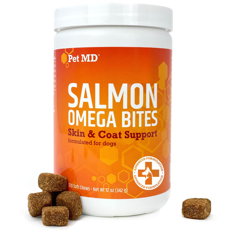 Pet MD Salmon Omega Bites and Hydrocortisone Spray Bundle - Allergy and Itch Relief Bundle for Dogs - BeesActive Australia