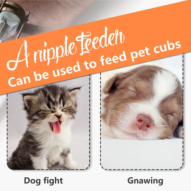 Cosmeria high-quality kitten feeding set with silicone teats, reusable and versatile for all small animals 3ml + 5ml + 10ml - BeesActive Australia