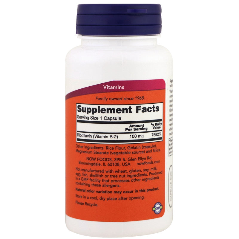 NOW Foods 2 Pack B-2, 100 mg, 100 Capsules