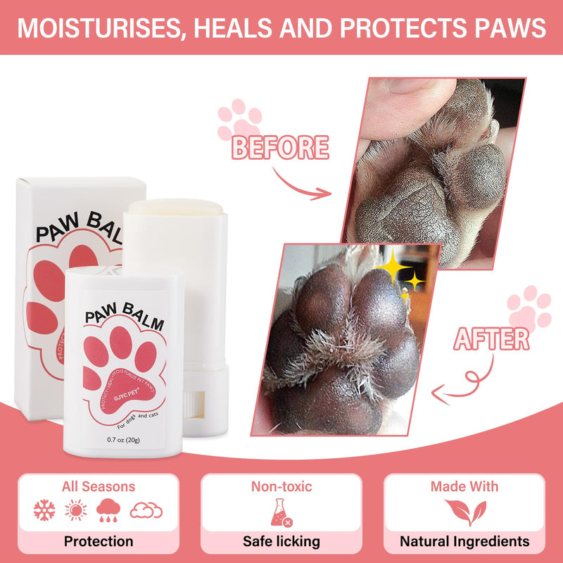 Paw Balm for Dogs and Cat, Pet Nose and Paw Cream, Soother & Moisturizer for Dry, Itchy, Irritated, Cracked Nose, Paws, Elbow, 20 g