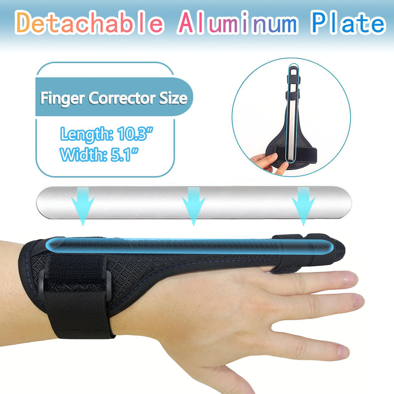 Pinky Finger Splint Left Hand - Support Brace for Right Hand, Broken & Tendonitis Relief Stabilizer(1 Pcs) Black