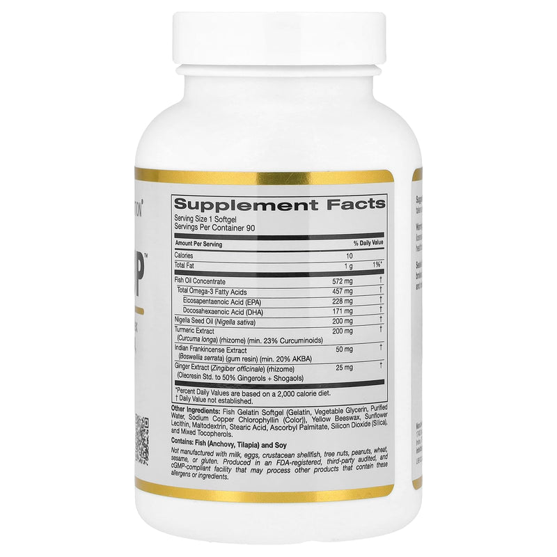 California Gold Nutrition Curcumin UP, 90 Gelatin Softgels