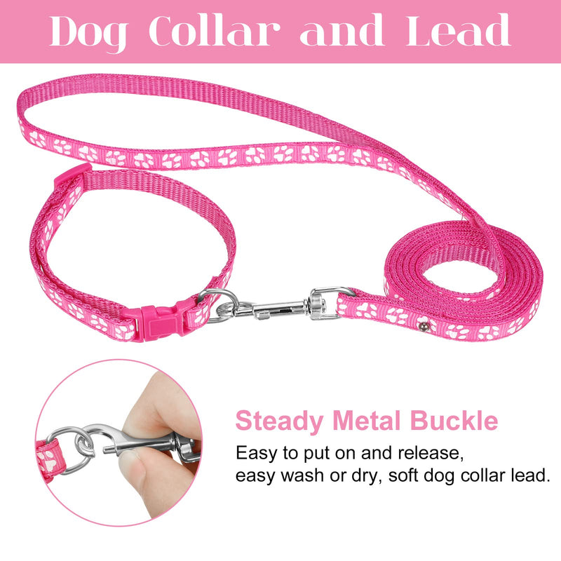 tonyg-p 2 piece puppy collars with leash set, dog collar and leash, adjustable dog collar, soft nylon pet collar for puppies, small medium dogs - BeesActive Australia
