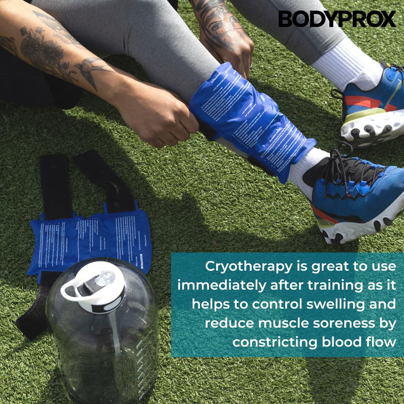 BODYPROX Shin Splint Ice Pack 2 Pack - Reusable Cold and Hot Wrap for Shin Splints Pain Relief, Flexible Ice Pack for Runners - BeesActive Australia