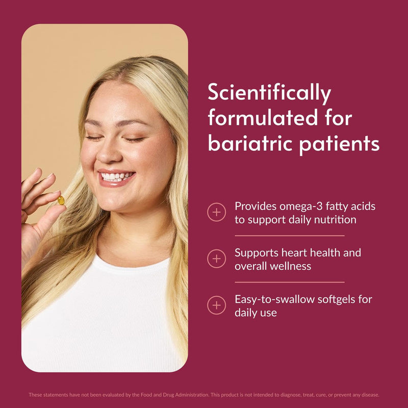 Bariatric Advantage Omega-3 300, Lemon Lime, 270 Softgels | Omega-3 300 EPA DHA, Concentrated Fatty Acids from Sustainably Sourced Cold Water Fish, Fish Oil Capsules