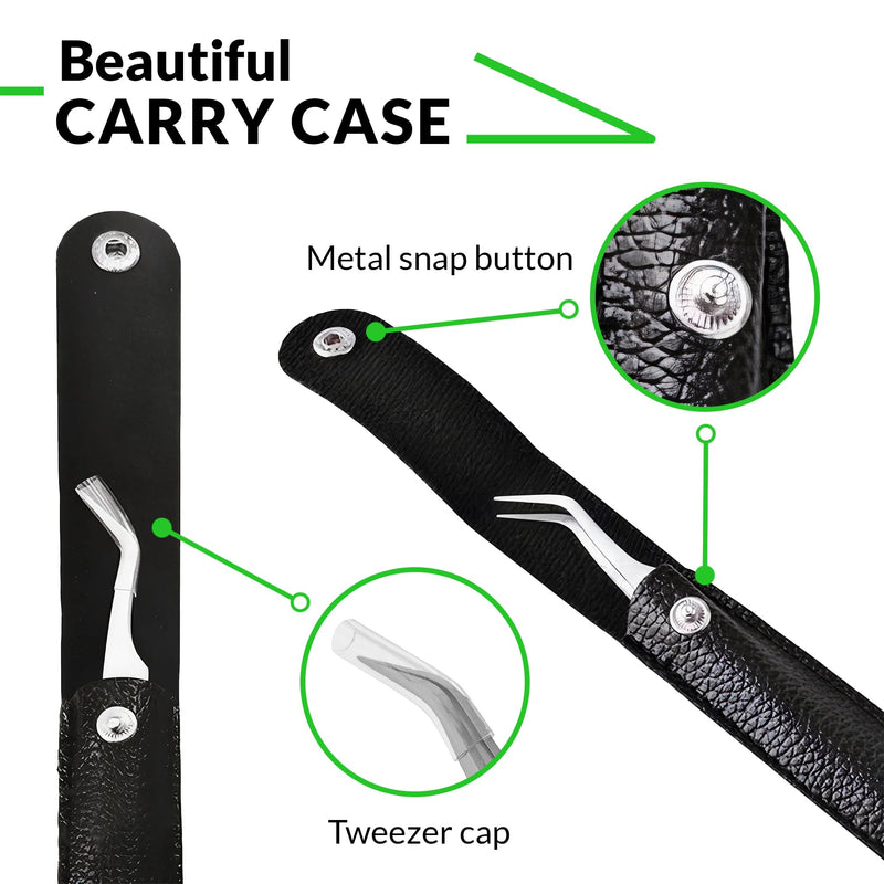 MYDAISY 2 in 1 metal tick tweezers with case, stainless steel tick tweezers for humans, dogs, cats, horses - human tick tweezers - tick tweezers for dogs - cat tick tweezers - tick tweezers - BeesActive Australia