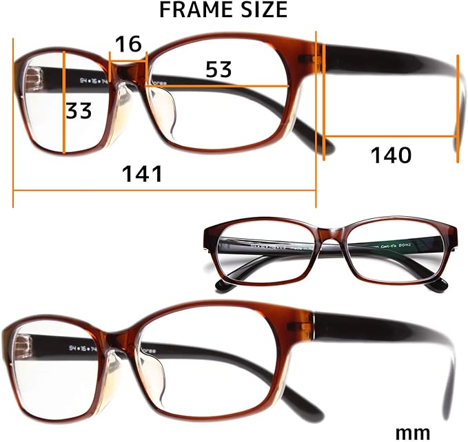 [Netmeganecom] Nearsightedness Glasses [CF5042c2n] Minus Lens - BeesActive Australia