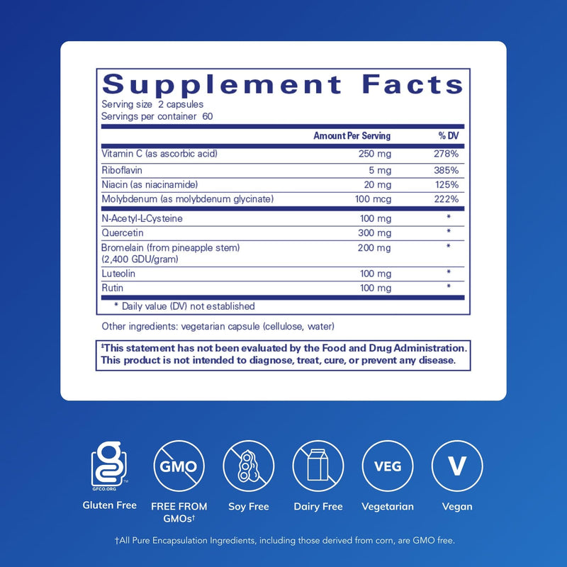 Pure Encapsulations Hist Reset, 120 Capsules | Support for Nasal and Respiratory Health*, Histamine Metabolism*, Immune Support*
