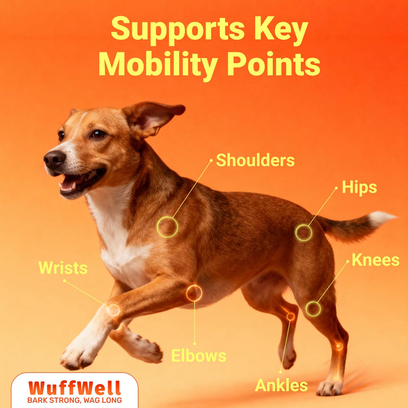 WuffWell Liquid Glucosamine for Dogs Hip & Joint Support with Chondroitin, MSM & Hyaluronic Acid, Dog Joint Supplement for Mobility & Cartilage Health, Easy Pump Dosage, All Breeds, Made in USA, 16oz