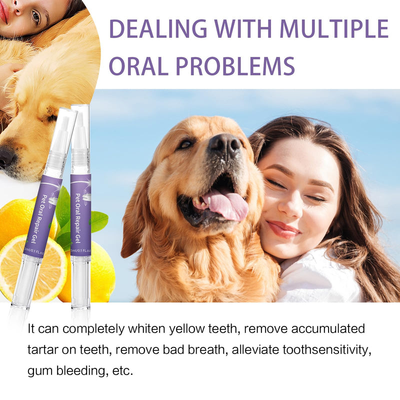 Pet Oral Repair Gel - Pet Oral Restoration Whitening Gel, Cleaner Teeth & Fresher Breath, Without Brushing (3Pcs)