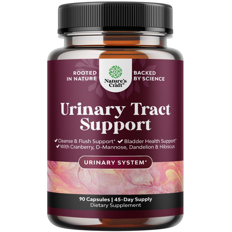 D Mannose Capsules for Urinary Tract Health - High Potency D-Mannose with Cranberry Juice Powder & Dandelion for Urinary Tract Health for Women Fast Acting Super Concentrated Cranberry - 90 Count 90 Count (Pack of 1)