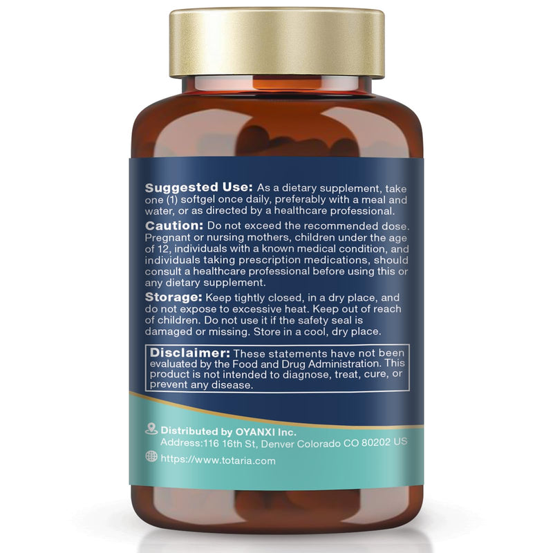 Totaria Advanced Vitamin D3 5,000 iu + A + K + E Softgel Supplement, ADKE Vitamin Supplement with Boron - Full Spectrum Vitamin E (Tocopherols & Tocotrienols) for Mood, Immune, Bone, Vision, Heart