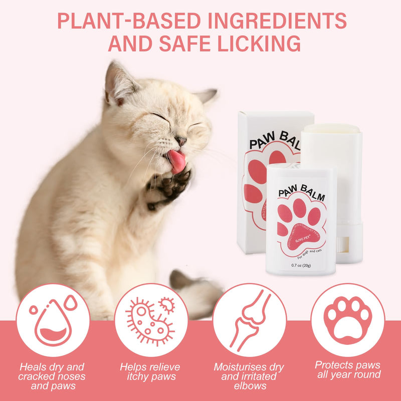 Paw Balm for Dogs and Cat, Pet Nose and Paw Cream, Soother & Moisturizer for Dry, Itchy, Irritated, Cracked Nose, Paws, Elbow, 20 g