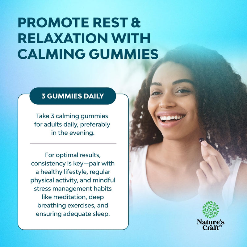 Pure Calm and Relaxing Magnesium Supplement - Magnesium for Stress Support & Rest Ease for Adults - High Absorption Mg Citrate Gummies with L Theanine & Ashwagandha for Muscle Cramps - 90 Count 90 Count (Pack of 1)