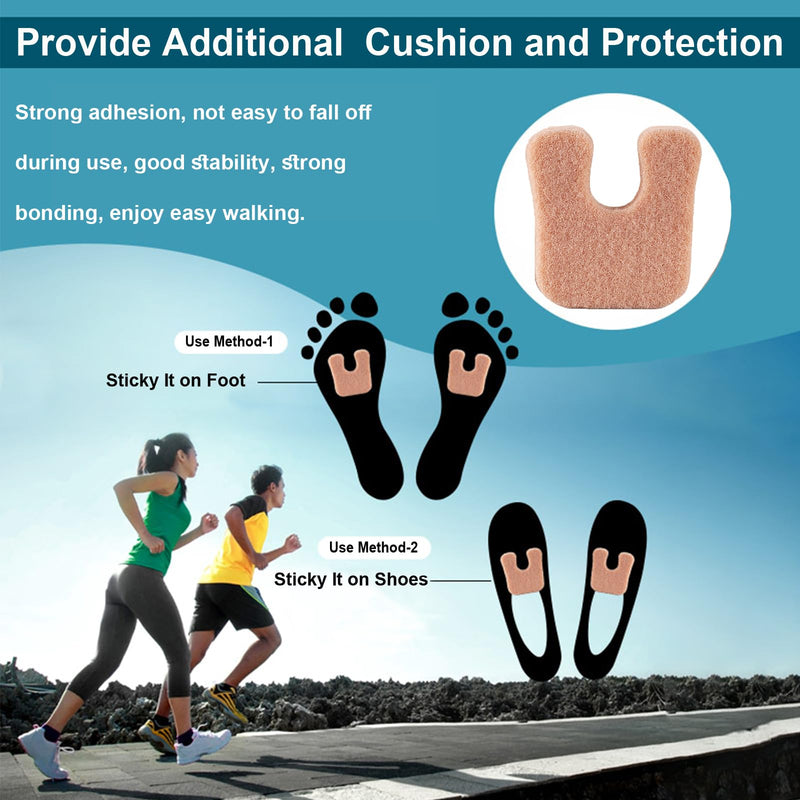 Cushioned Foot Pads with Thick Moleskin - 20 Pieces Meta Pads & Cushions for Metatarsal Areas - For Calluses, Heels & More - BeesActive Australia