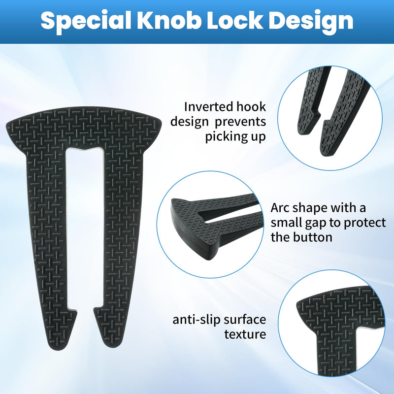5-Pack Gas Stove Knob Locks for Child Safety, Durable Design Knob Safety Covers, Child Proof Oven Knob Locks, Prevent Accidental Touch(Black) - BeesActive Australia