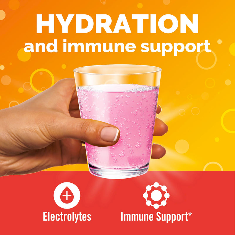 Emergen-C Hydration+ Sports Electrolyte Replacement Sports Drink Mix Powder with Vitamin C, Raspberry Splash Flavor, Back to School Essentials - 18-0.33 oz On The Go Packets (Pack of 36) 0.33 Ounce (Pack of 36)