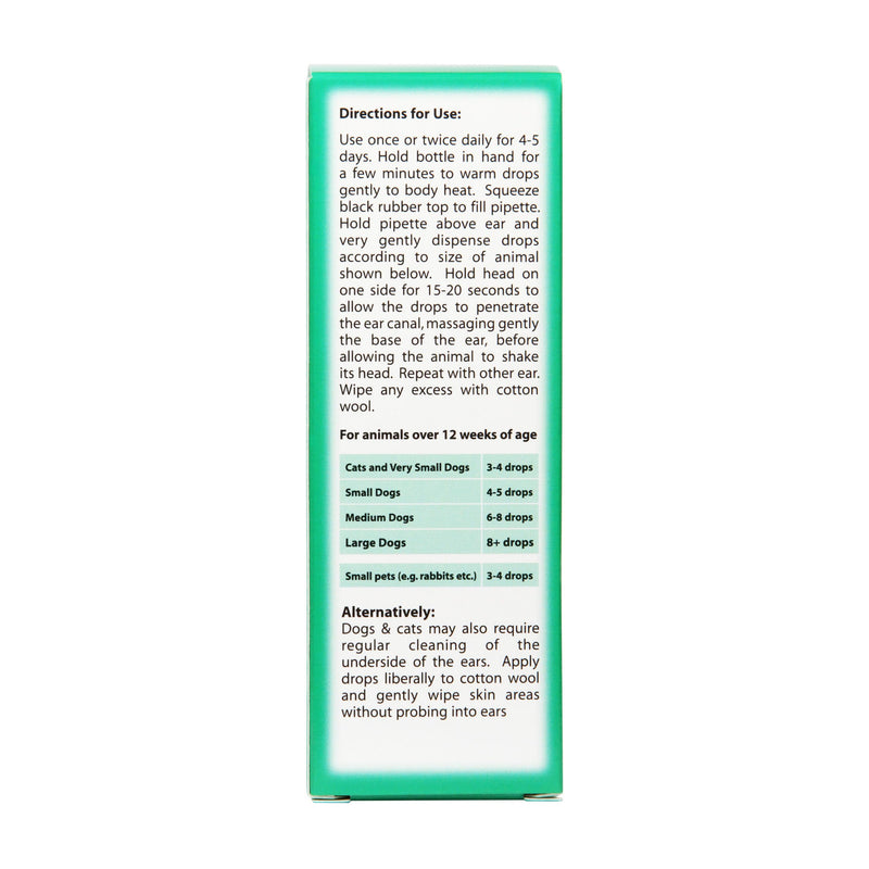 WUNDAPETS JOHNSONS VETERINARY ANTISEPTIC EAR DROPS FOR PET DOGS CATS SMALL ANIMALS 50ML