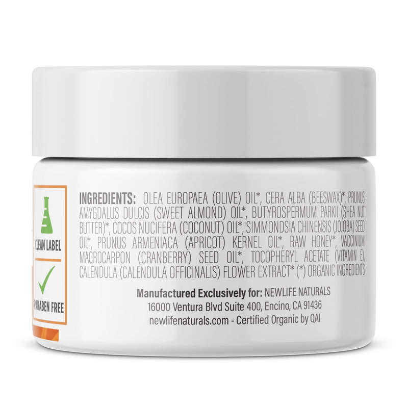 NewLife Naturals Certified Organic Vulva Cream with Calendula & Vitamin E | Menopause Support and Vaginal Moisturizer for Itching, Irritation, and Dryness | Estrogen-Free Intimate Feminine Care | 2 Oz - BeesActive Australia