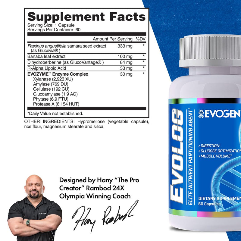Evogen Evolog 60 Cheat Meal Gains, Dihydroberberine, Enzymes, 60 Capsules - BeesActive Australia