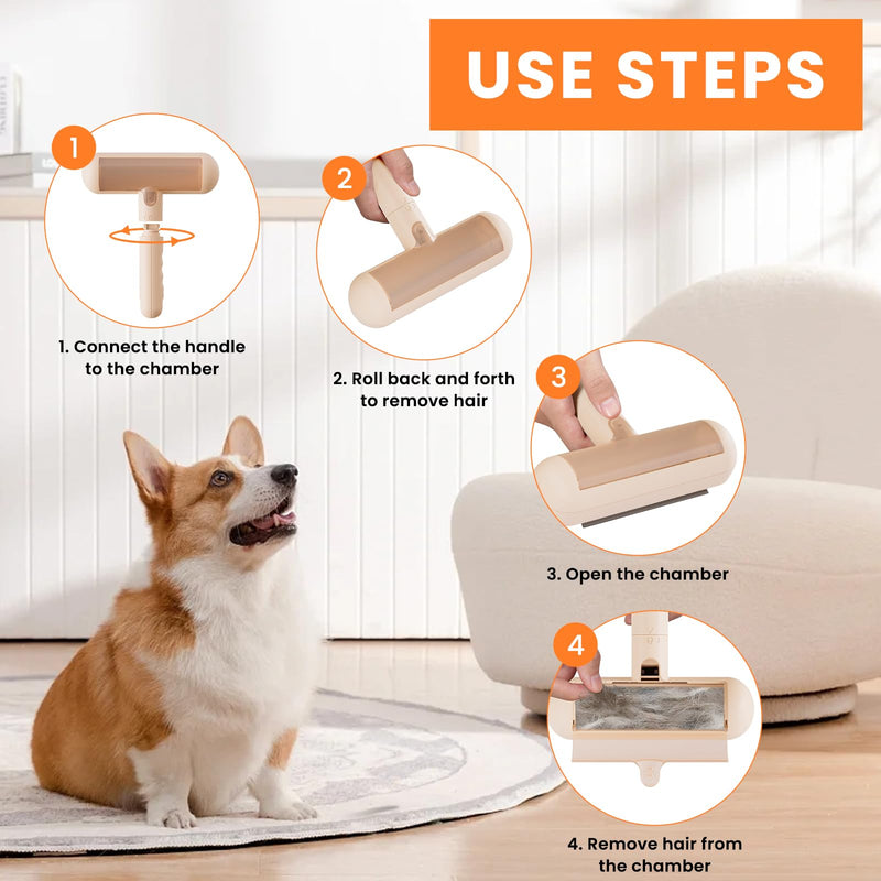 Pet Hair Remover and Reusable Lint Roller, Dog Hair Remover and Cat Hair Remover for Furniture/Couch Pet Hair Removal Tool - BeesActive Australia