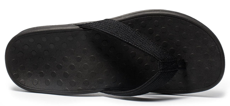 LLSOARSS Plantar Fasciitis Feet Sandal with Arch Support - Best Orthotic flip Flops for Flat Feet，Heel Pain- for Women 9 Black